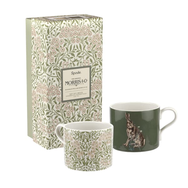Spode The Original Morris and Co - Forest Hare And Daisy Mugs Set Of 2