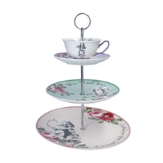 Mikasa and the V&A Alice In Wonderland Bone China 3-Tier Cake Stand