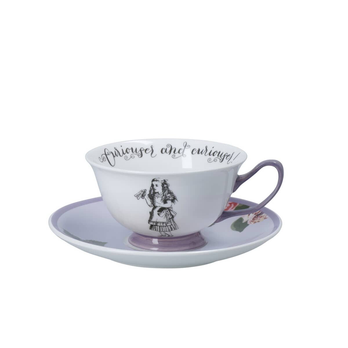 Mikasa and the V A Alice In Wonderland Bone China Tea Cup and Saucer 140ml