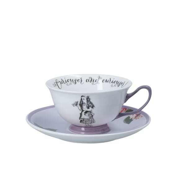 Mikasa and the V&A Alice In Wonderland Bone China Tea Cup and Saucer 140ml