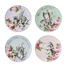 Mikasa and the V&A Alice In Wonderland Bone China Side Plates Set of 4