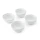 Mikasa Chalk Porcelain Nibble Bowls Set of 4 White 10cm