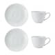 Mikasa Chalk Set of 2 Porcelain Cappuccino Cups and Saucers 310ml
