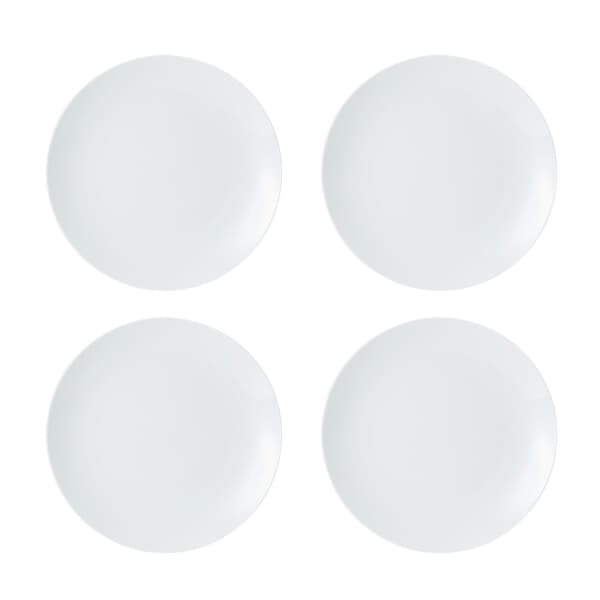 Mikasa Chalk 4-Piece Porcelain Dinner Plate Set