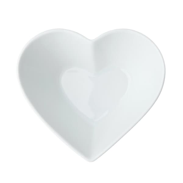 Mikasa Chalk Porcelain Heart Small Serving Bowl 13cm White
