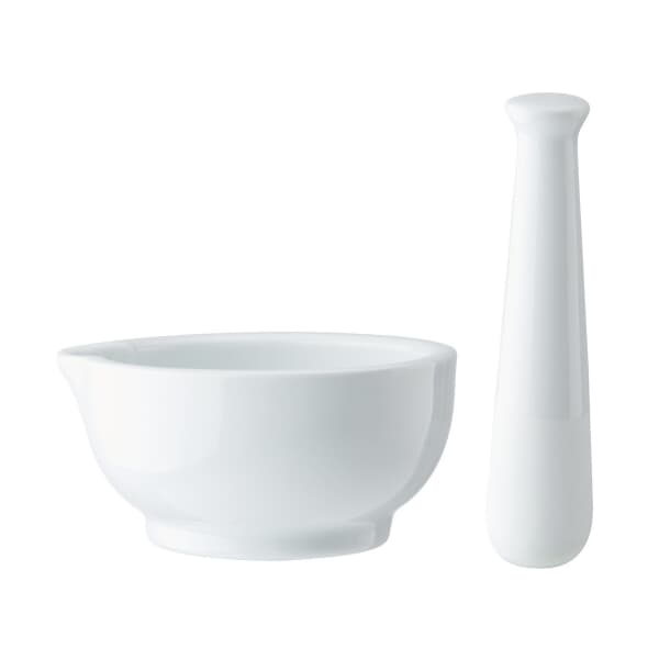 Mikasa Chalk Porcelain Pestle and Mortar White
