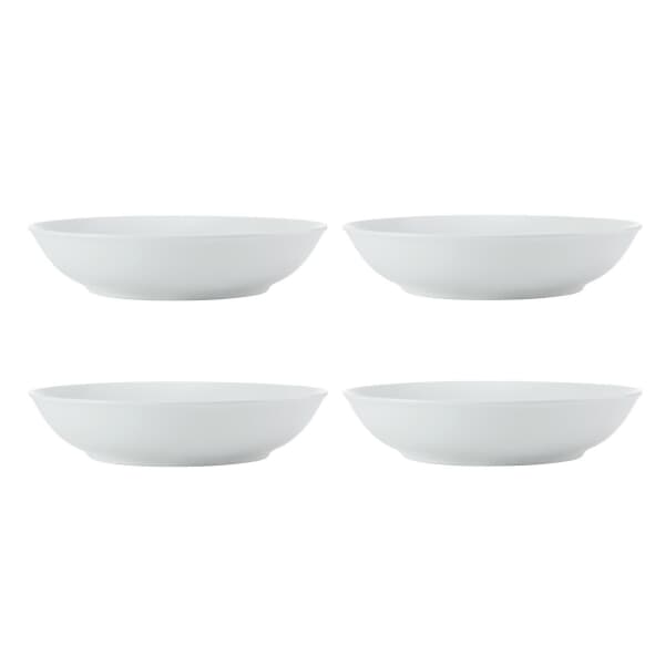 Mikasa Chalk 4-Piece Porcelain Pasta Bowl Set 23cm White