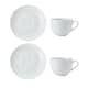 Mikasa Chalk Set of 2 Porcelain Tea Cups and Saucers 220ml
