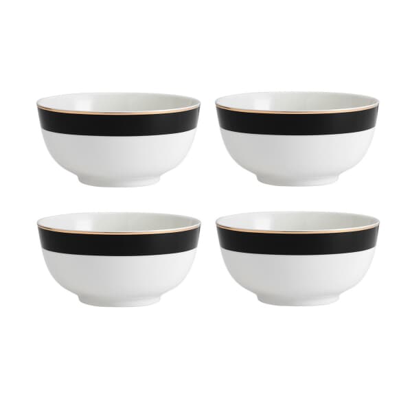 Mikasa Luxe Deco 4-Piece China Cereal Bowl Set 14cm