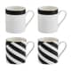 Mikasa Luxe Deco 4-Piece China Mug Set 380ml