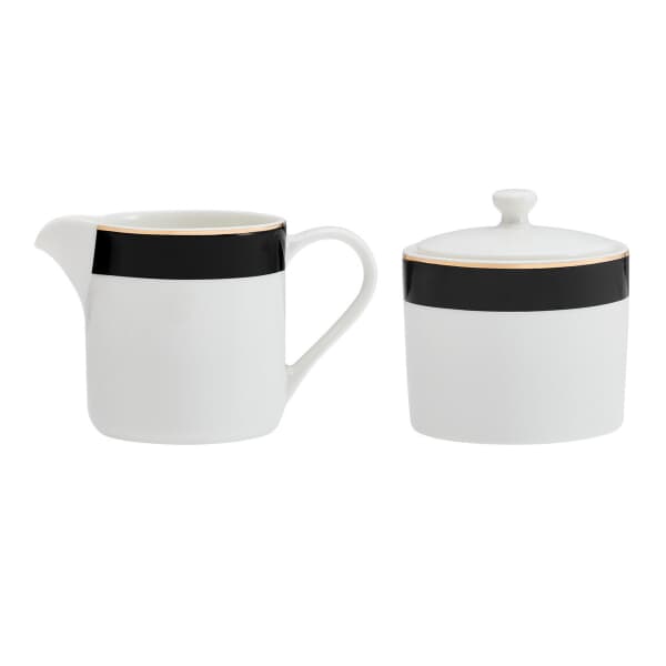 Mikasa Luxe Deco China Sugar Pot and Creamer Set 245ml