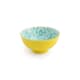 Mikasa Yellow and Blue Geometric Stoneware Nibble Bowl 12cm