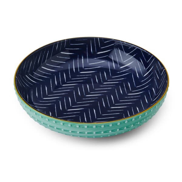 Mikasa Indigo Chevron Stoneware Bowl 21cm