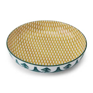 Mikasa Green Leafy Pattern Stoneware Bowl 21cm