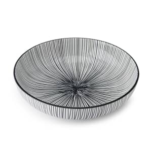 Mikasa Black Stripe Stoneware Bowl 21 cm