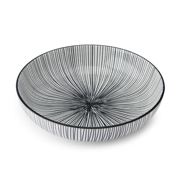 Mikasa Black Stripe Stoneware Bowl 21 cm