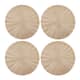 Mikasa 4-Piece Round PU Gold Placemat Set 38cm