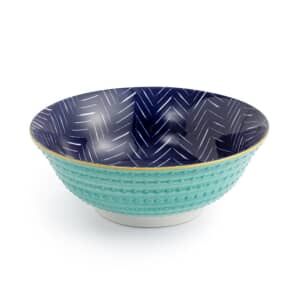 Mikasa Indigo Chevron Stoneware Ramen Bowl 21cm