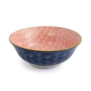 Mikasa Red and Blue Arc Stoneware Ramen Bowl 21cm