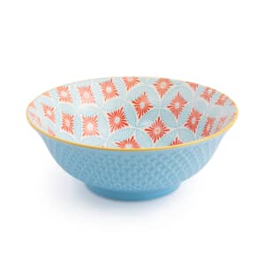 Mikasa Blue Mosaic Stoneware Ramen Bowl 21cm