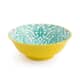 Mikasa Yellow and Blue Geometric Stoneware Ramen Bowl 21cm