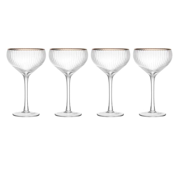 Mikasa Sorrento 4-Piece Crystal Coupe Glass Set 350ml