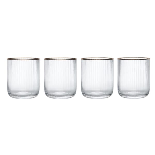 Mikasa Sorrento 4-Piece Crystal Tumbler Glass Set 400ml