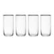 Mikasa Sorrento Ridged Crystal Highball Glasses Set of 4 510ml