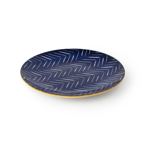 Mikasa Indigo Chevron Stoneware Side Plate 18cm