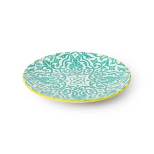 Mikasa Yellow and Blue Geometric Stoneware Side Plate 18cm