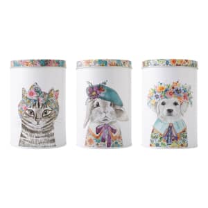 Mikasa Tipperley Hill Set Of 3 Storage Canisters With Lid