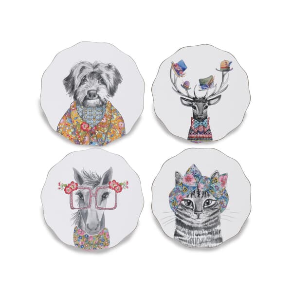 Mikasa Tipperleyhill Scallop-Shaped Coasters Set of 4 12cm
