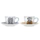 Mikasa Tipperleyhill Fine China Teacups and Saucers Set of 2 240ml
