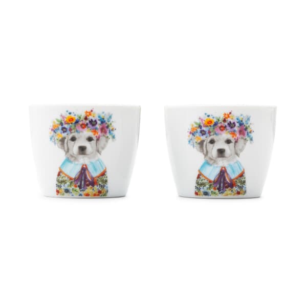 Mikasa Tipperleyhill Porcelain Puppy Egg Cup Set of 2