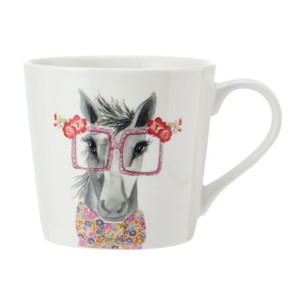 Mikasa Tipperleyhill Horse Print Porcelain Mug 380ml