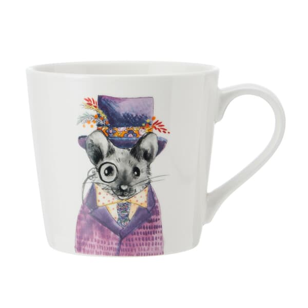 Mikasa Tipperleyhill Mouse Print Porcelain Mug 380ml