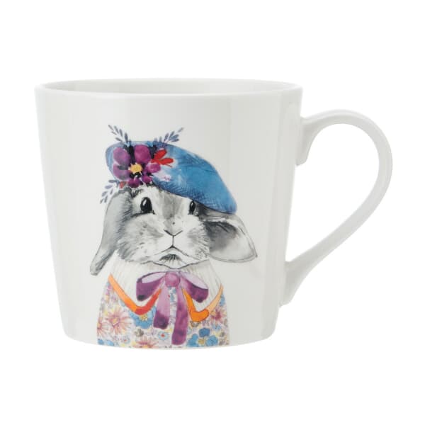 Mikasa Tipperleyhill Rabbit Print Porcelain Mug 380ml