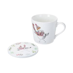 Mikasa TipperleyHill Robin Fine China Mug and Coaster Set 380ml