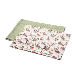 Mikasa TipperleyHill Robin Cotton Tea Towel Set of 2