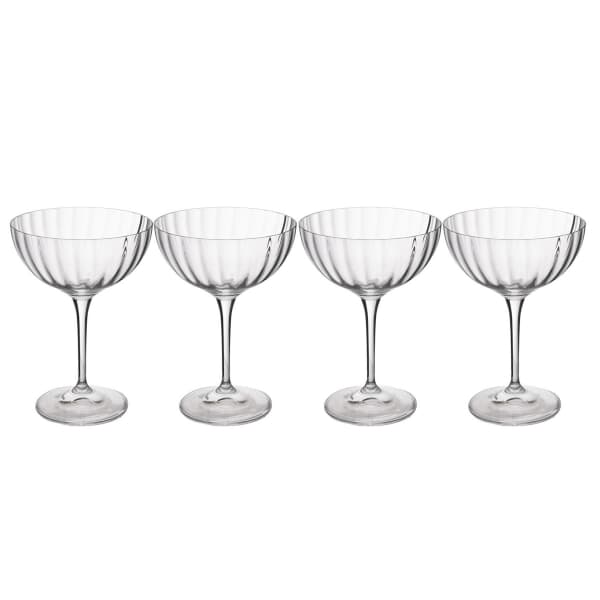 Mikasa Treviso 4-Piece Crystal Coupe Glass Set 300ml