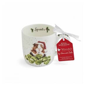 Wrendale Christmas Sprouts Guinea Pig Mug