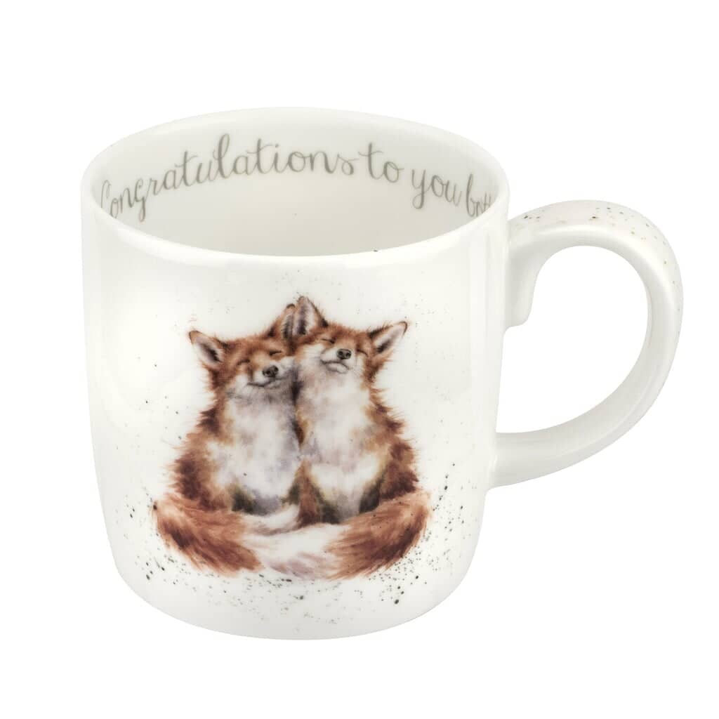Hochzeitskarte Mit Fuchs-Illustration – Nachhaltige Grußkarte 170x138 Mm Für Brautpaare