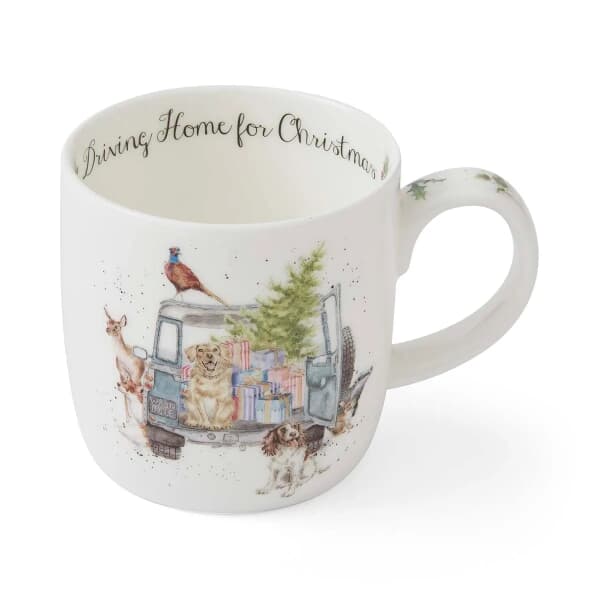 Wrendale Christmas Driving Home For Christmas Mug