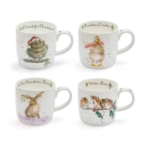 Wrendale Christmas - Set Of 4 Mugs