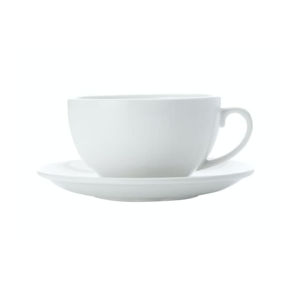 Maxwell and Williams White Basics 300ml Cappuccino Cup And Saucer