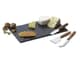 Simply Home By IC Innovations Cheese Board Set with 3 Wood Handle Knives