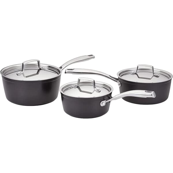 Stellar Rocktanium 3 Piece Stainless Steel Lid Saucepan Set