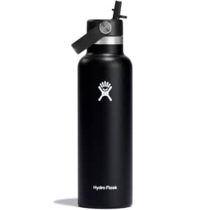 HydroFlask 21oz S/S Water Bottle with Flex Straw Cap Black