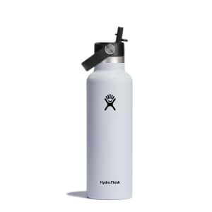 HydroFlask 21oz S/S Water Bottle with Flex Straw Cap White
