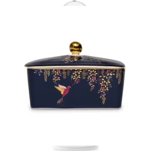 Sara Miller Chelsea Collection - Covered Butter Dish Navy